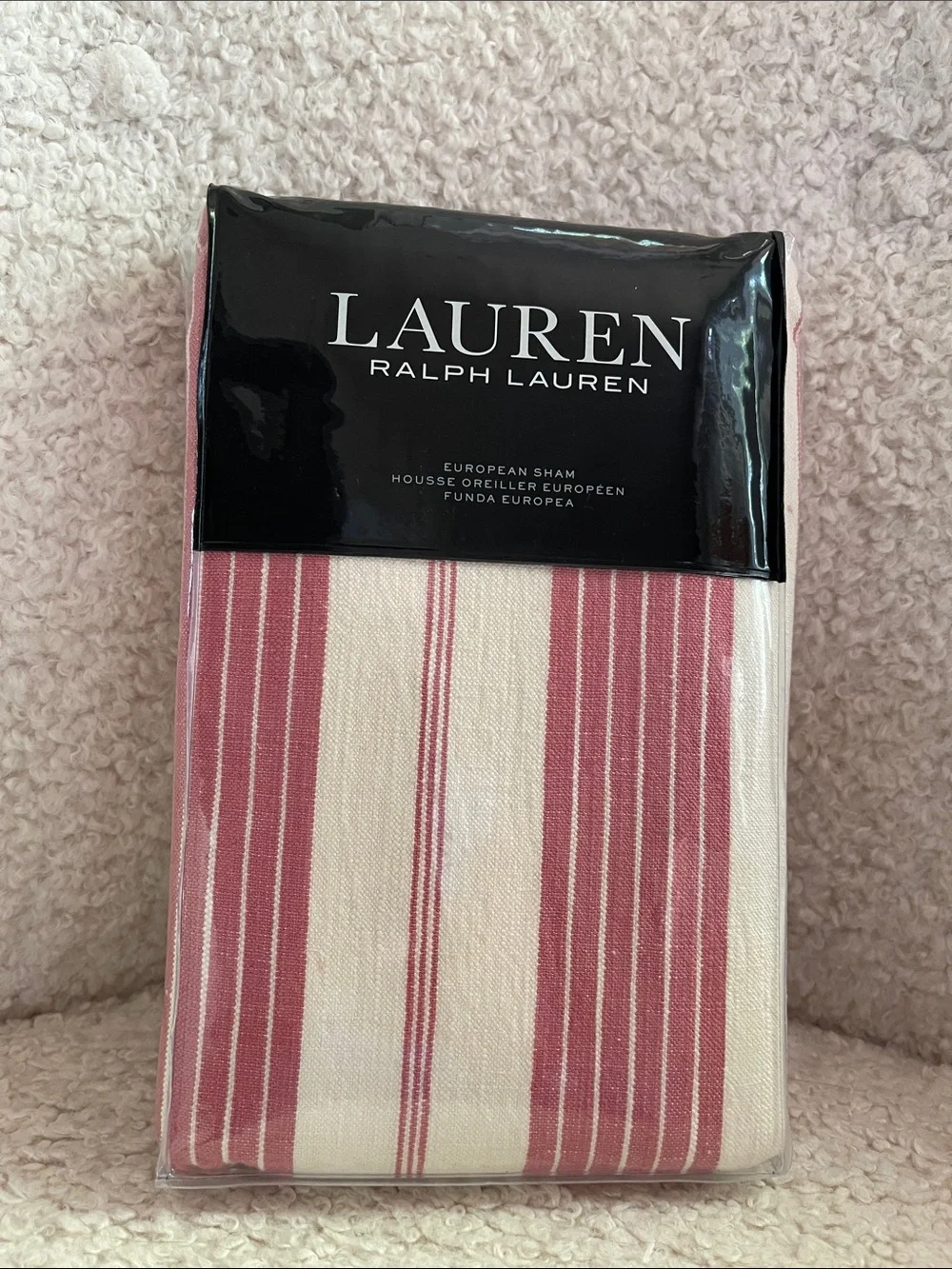 Lauren Ralph Lauren Striped Maddie European Sham Set 2 New